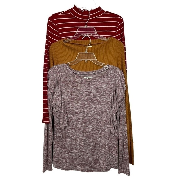 Maurice’s Women’s Pullover Knit Tops Sz Small Lot/3 Multi Colors Stretch - Picture 1 of 16